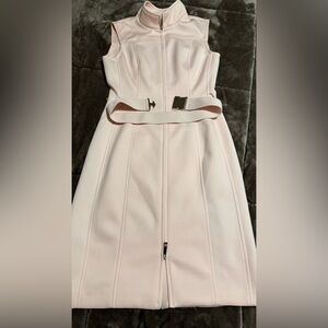 Cream/light pink Belted Dress